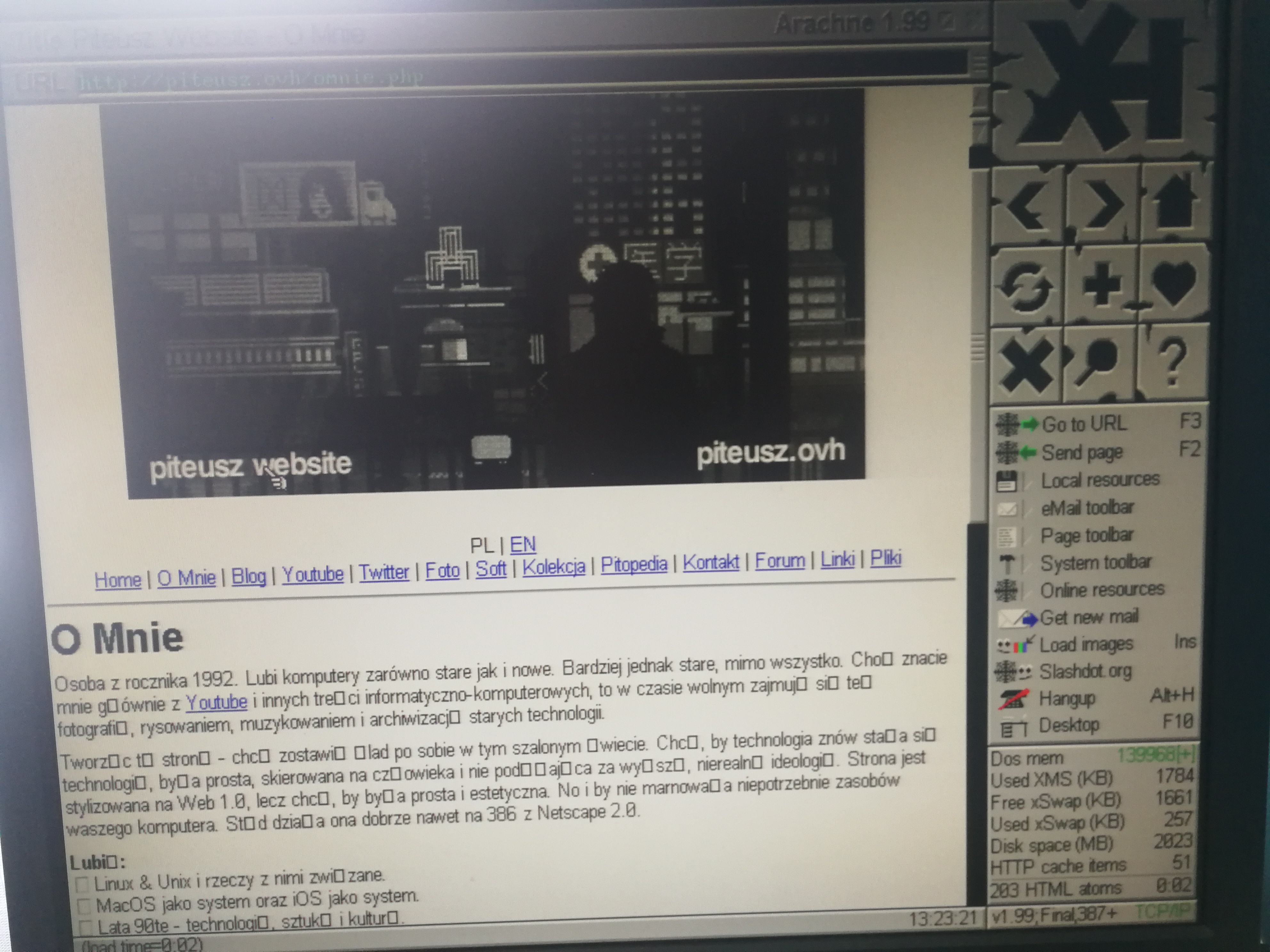 Działający Arachne